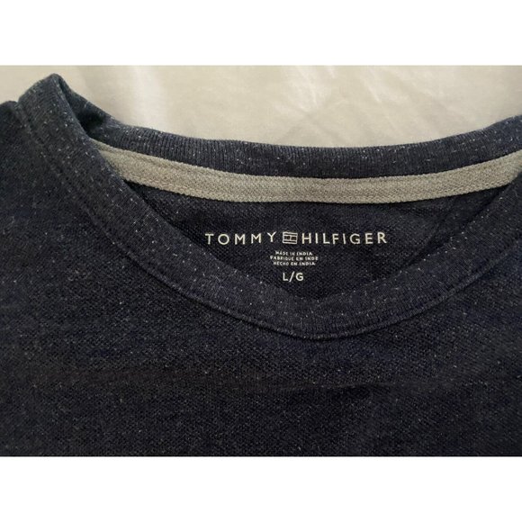 Tommy Hilfiger T Shirt Men's Xl Blue/Red Big Front Logo Classic Modern - Picture 2 of 3